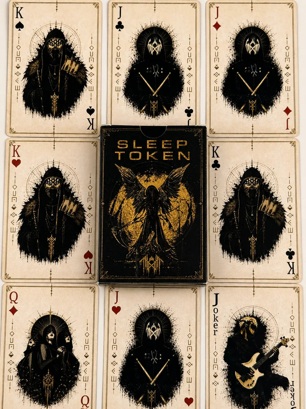 Sleep Token Playing Card Deck - Enchanting Rock Music Collectible for Gamers and Fans | Perfect Gothic Fantasy Gift