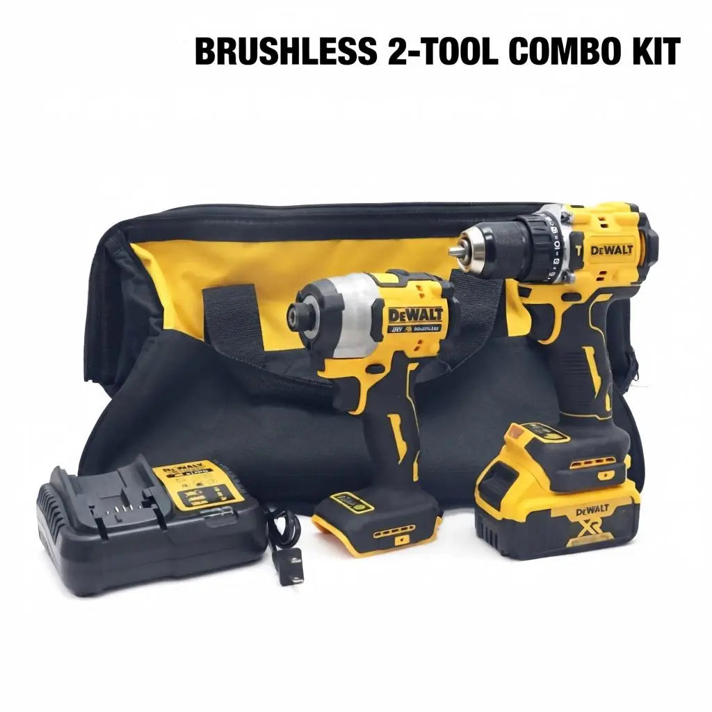 DEWALT DCF850 and DCF805 Set-Fast Rotation and Light Weight for Contractors and Handymen Control Mode Electronic Brake Max Xr Brushless Impact Wrench Green Concrete Drilling Lithium-Ion Cordless Impact Nm Torque Construction Task Grinder High Tool Hog