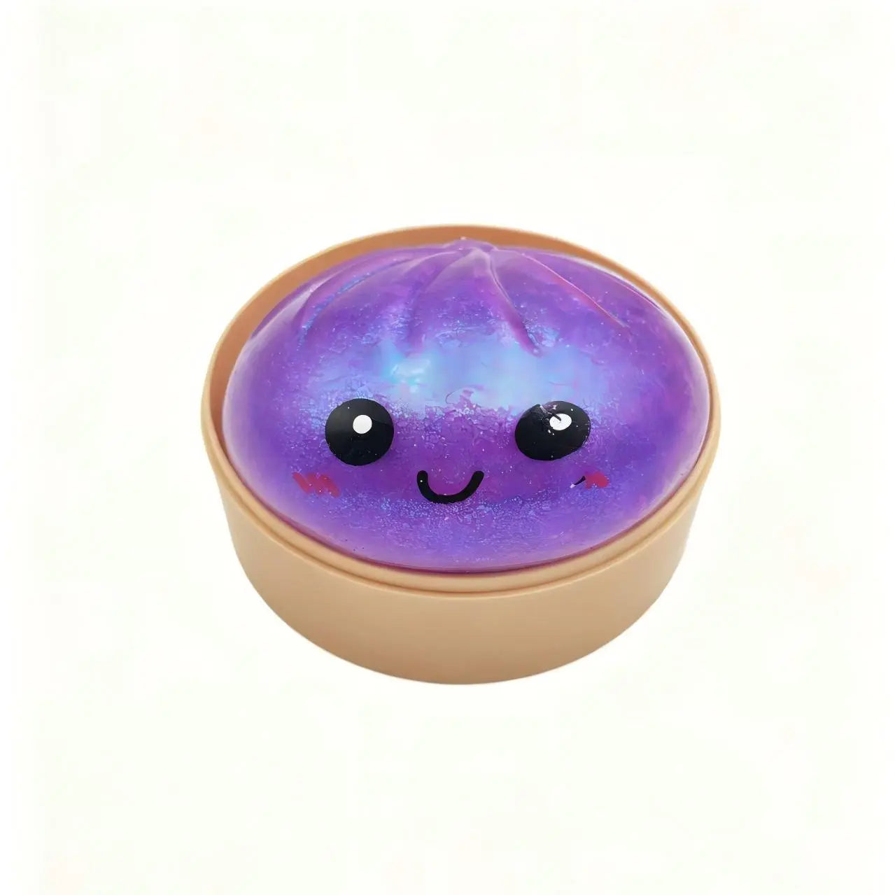 Rui Rui Cute Squishy Dumpling Fidget Toy - Soft TPR Mini Squishies Toys with Mini Steamer Basket, Lovely Facial Patterns, Unisex Sensory Products, Cute Girly Gifts for Kids Favorites Stress Relief Decoration