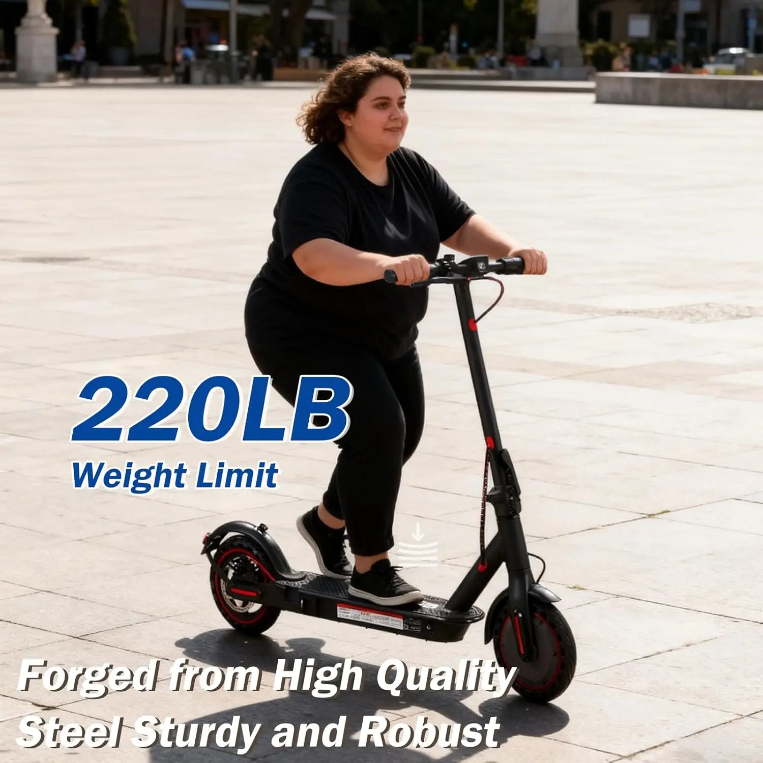 Urbanfish U5 PRO Electric Scooter, 19 MPH Max Speed, 21 Miles Range, 350-500W Motor, Long Range Battery, 8.5'' Solid Tires, Climbable, Dual Brakes, App, Foldable Portable Commuter Scooter, Perfect Gift for Adults Teens