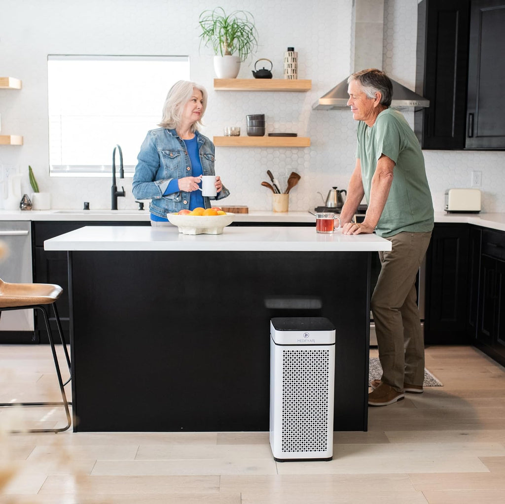 Medify MA-40 Air Purifier with HEPA Filter | 1,793 Ft² Coverage in 1Hr for Smoke, Wildfires, Odors, Pollen, Pets | Quiet Removal to 0.3 Microns | White, 1-Pack