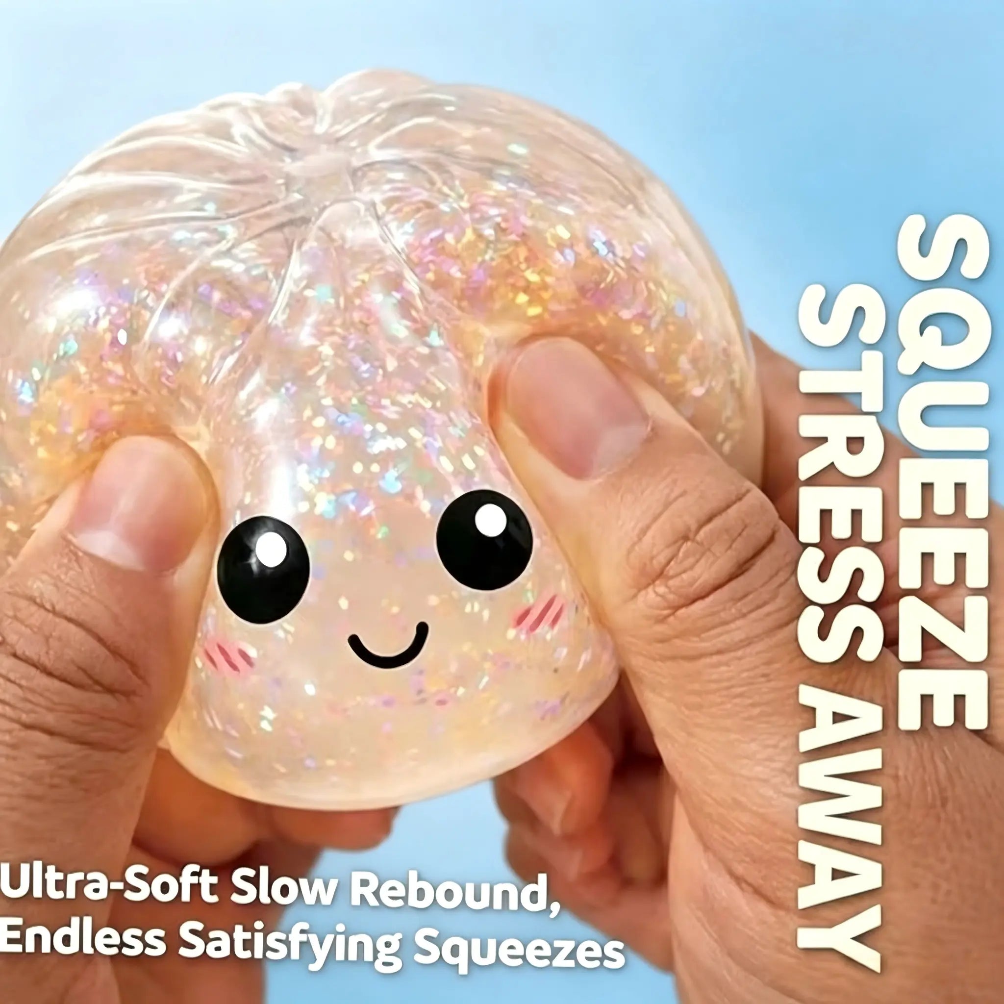 Rui Rui Cute Squishy Dumpling Fidget Toy - Soft TPR Mini Squishies Toys with Mini Steamer Basket, Lovely Facial Patterns, Unisex Sensory Products, Cute Girly Gifts for Kids Favorites Stress Relief Decoration