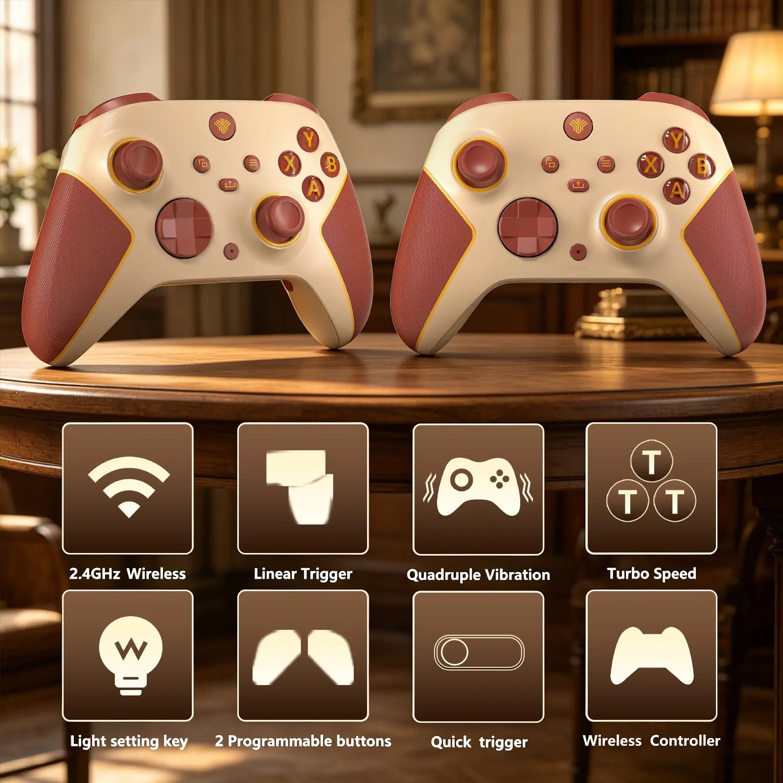 YUYIU Macro Wireless Halleffect Controller for XBOX ONE | XBOX X/S and Steam PC with Hall Effect Joysticks, Programmable, Turbo, Dual Switch Triggers, Dual Vibration, 7 RGB Lights, 3.5Mm Audio Jack, 1000Mah Battery