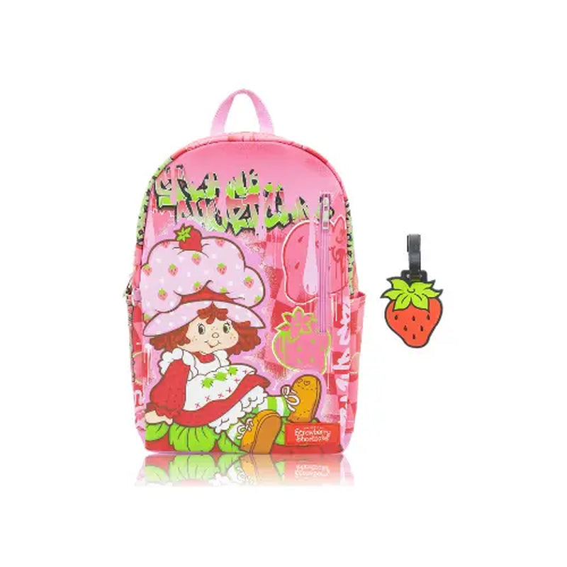 Fast Forward Stitch, Hello Kitty, Spongebob, and Miles Morales Backpack with Rubber Luggage Tag for Teens, Kawaii Backpack Pink Backpack, Backpacks for School, Cute Backpacks for School