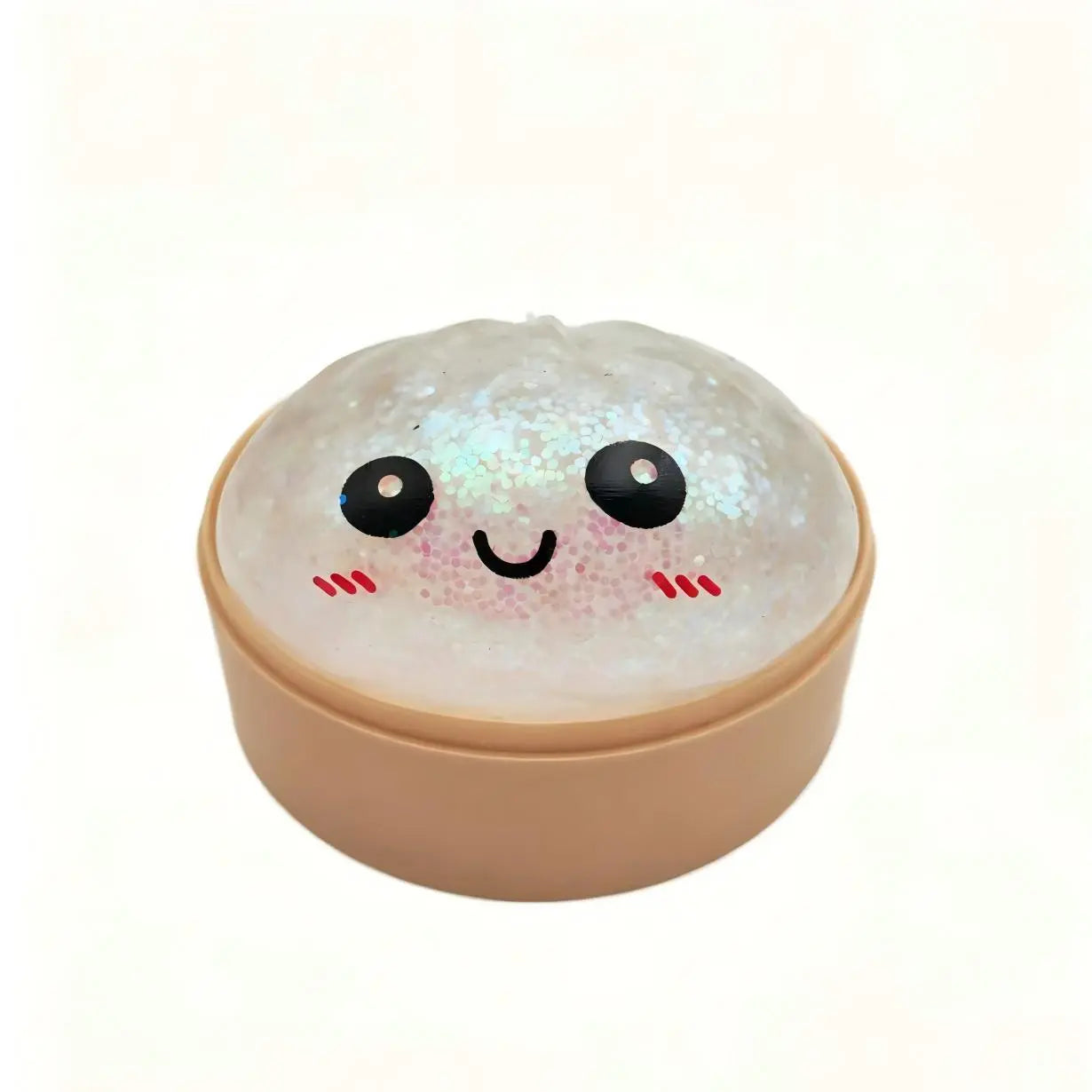 Rui Rui Cute Squishy Dumpling Fidget Toy - Soft TPR Mini Squishies Toys with Mini Steamer Basket, Lovely Facial Patterns, Unisex Sensory Products, Cute Girly Gifts for Kids Favorites Stress Relief Decoration