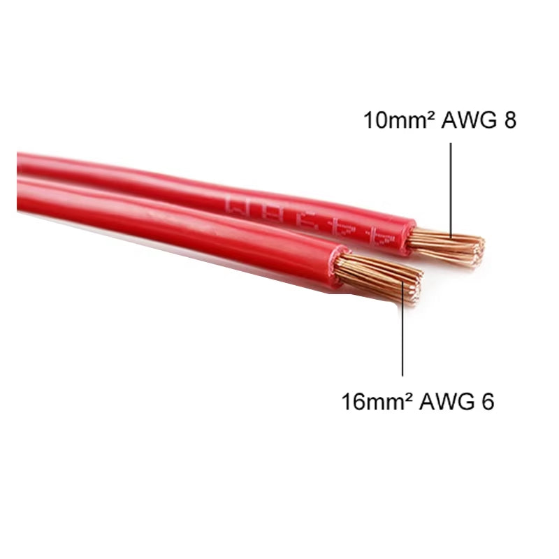 VILASTING Battery Inverter Cable Set with Terminals 8/6AWG Stranded Copper Cord Solar Power Connection Wire with Lug