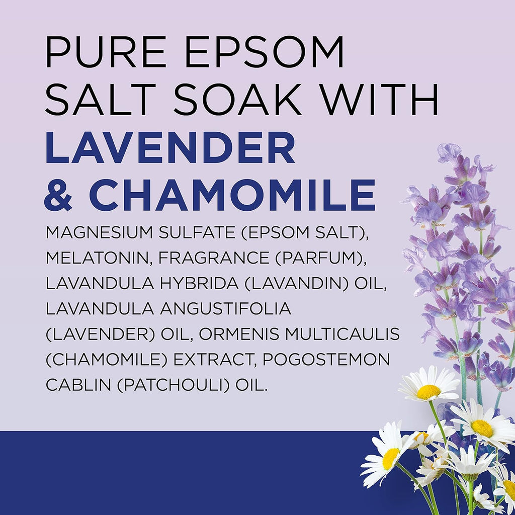 Pure Epsom Salt, Melatonin Sleep Soak with Essential Oil Blend, 3 Lb (Pack of 4)