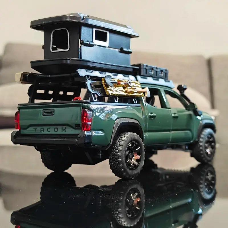 1:32 Metal Toyota Tacoma TRD off Road Pickup Truck Diecast Model Car, Alloy Collectible with Sound & Light, Hobby Item, Birthday Gift for Boys, Display Piece (Diecast Toys Category), Model Cars, with Lights, Toy Car