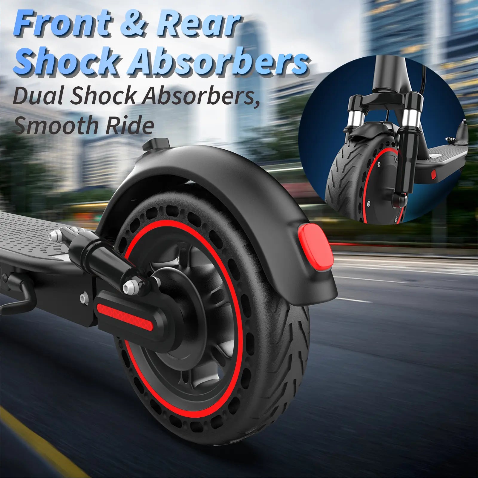 【AOPO】 Electric Scooter 350W/500W Motor, 8.5/10" Solid Tire 19/22MPH Speed Power , Dualsuspension, Certified Foldable Escooterlife Electric Scooter Portable Brakes App Controlrange Kick Scooter Dual-Suspension Adult Electric Ev Scooter Tiktokshopbacktosch